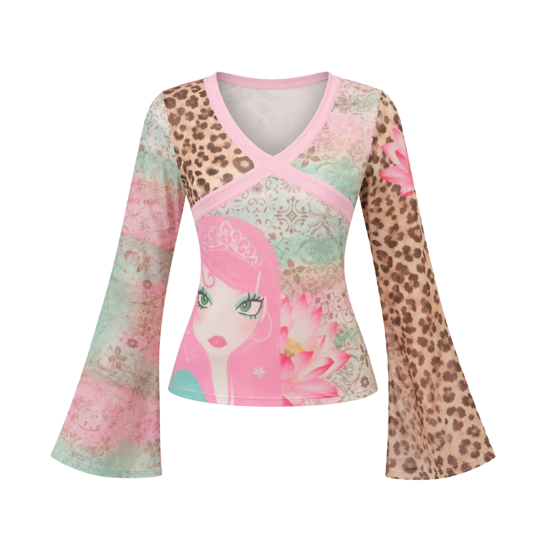 Dreamscape Bell Sleeve Top