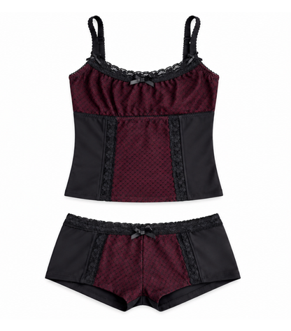Burgundy Lace Set