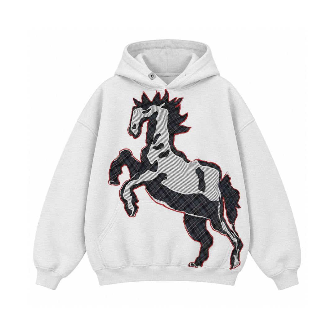Patchwork Horse Hoodie